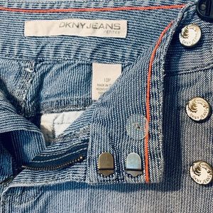 DKNY Jeans Petite Nautical Sailor Wide Leg Jeans